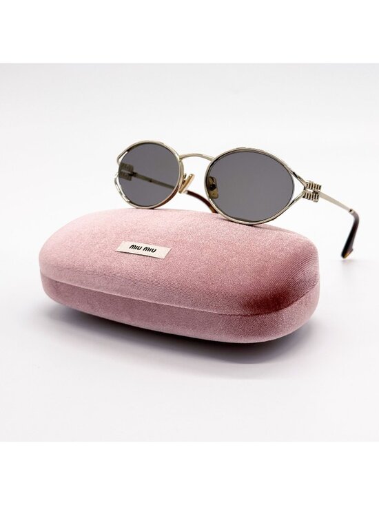 NEW MIU MIU MU52YS ZVN80Q SUNGLASSES GOLD/GRAY WOMEN MU 52YS, SMU 52Y EYEWEAR main image 7